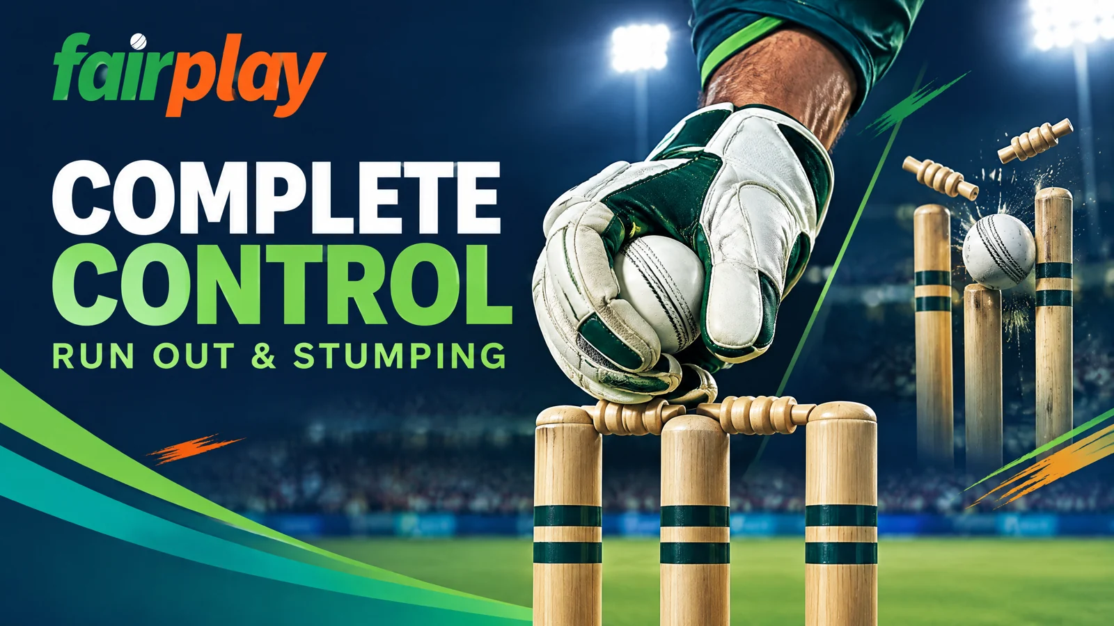 Original Fairplay cricket illustration for Run-Out and Stumping Control: When Is a Wicket Fairly Broken?